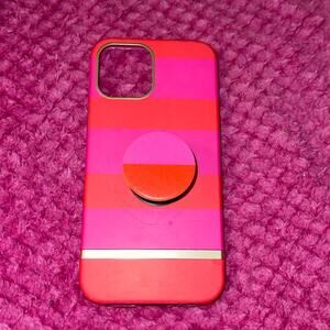 Richmond & Finch Pink & Orange Color Block Phone Case & Grip EUC